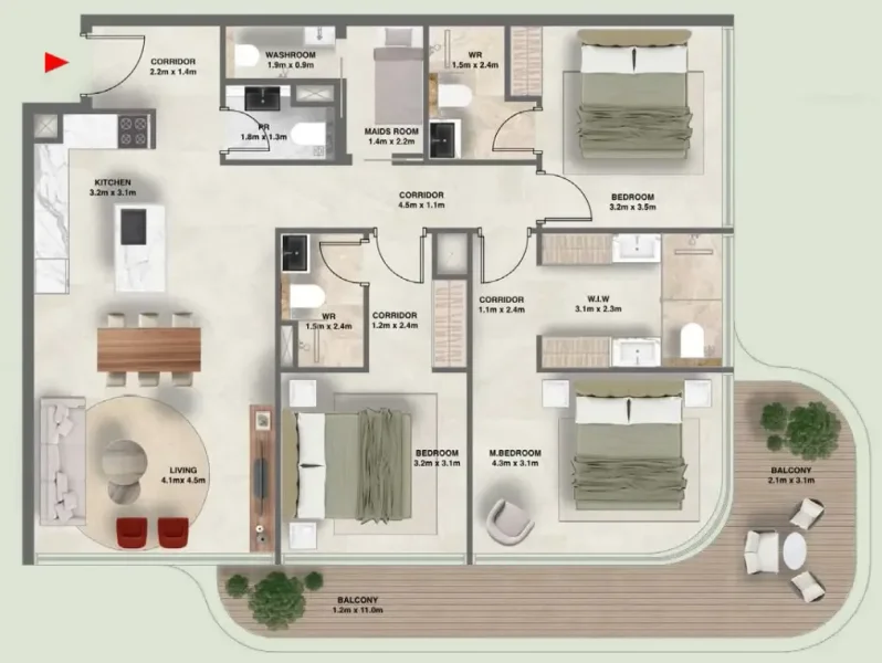 3.0 bedrooms apartments - The Tides