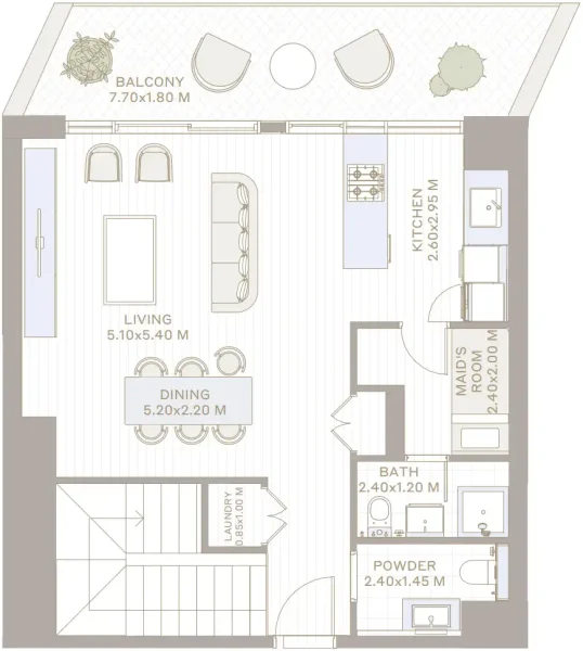 2.0 bedrooms apartments - Park Five