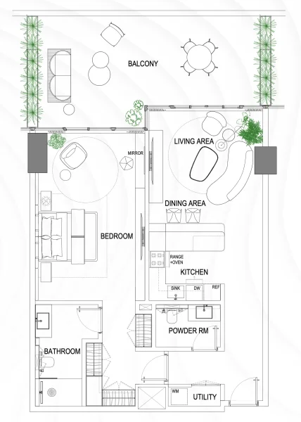 1.0 bedroom apartments - Fortune Bay Residences