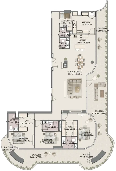 3.0 bedrooms penthouse - Mirasol II