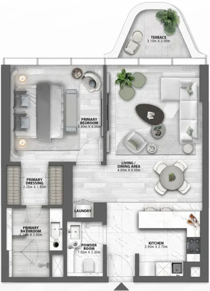 1.0 bedroom apartments - Passo by Beyond