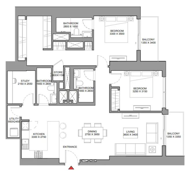 2.0 bedrooms apartments - 360 Riverside Crescent