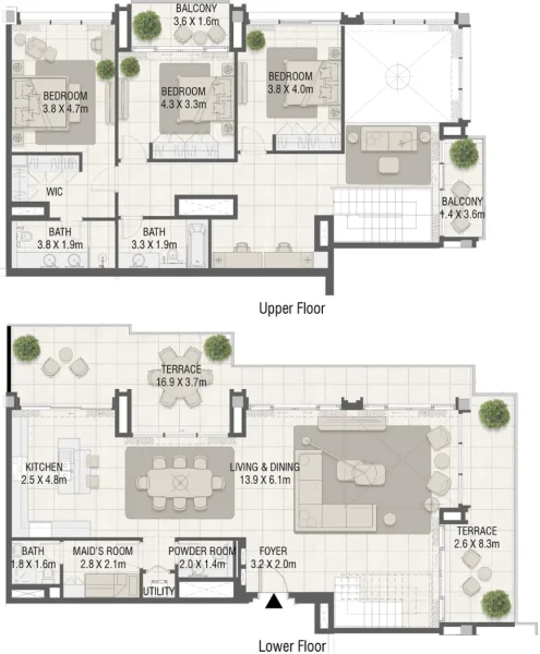 3.0 bedrooms duplex - Design Quarter