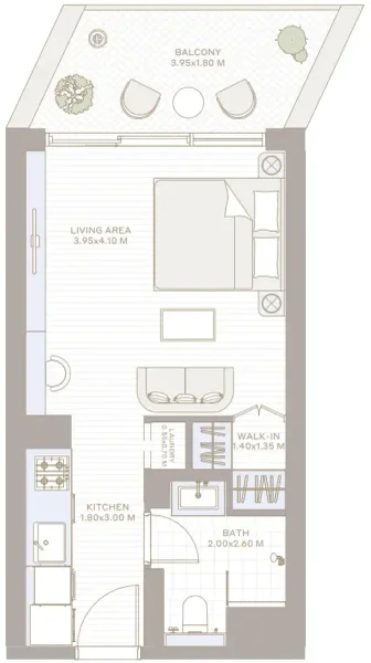 0.0 bedroom apartments - Park Five