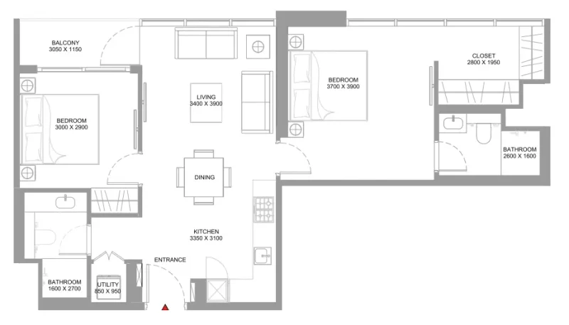 2.0 bedrooms apartments - Starline Beach Residences