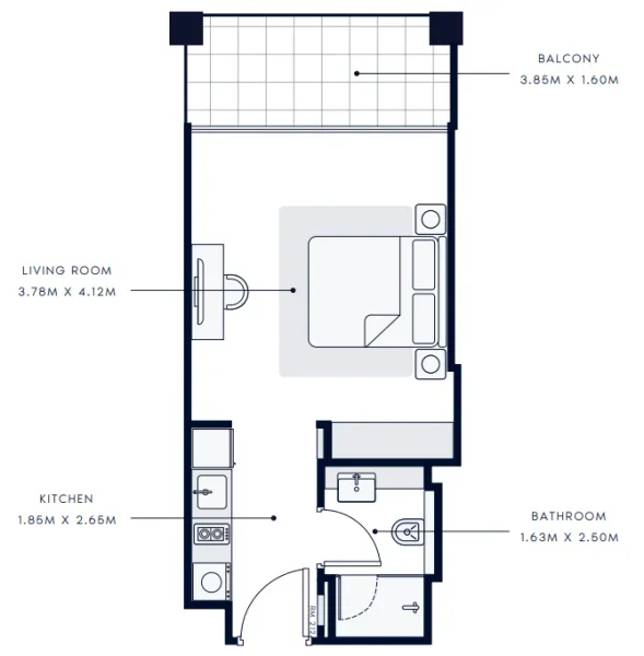 0.0 bedroom apartments - Riviera 65