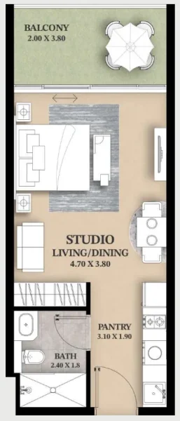0.0 bedroom apartments - Ventana Residences