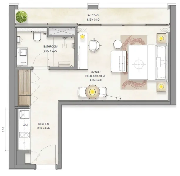 0.0 bedroom apartments - Bloom Arjaan by Rotana