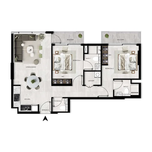 2 bedroom Apartments -  The Willows Residences