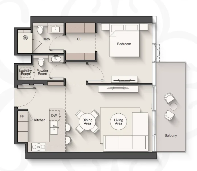 1.0 bedroom apartments - The Meriva Collection