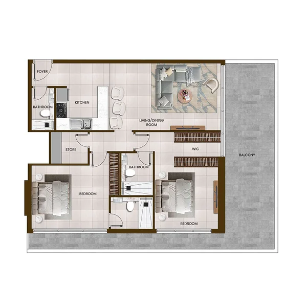 2 bedroom Apartments -  Butterfly Towers