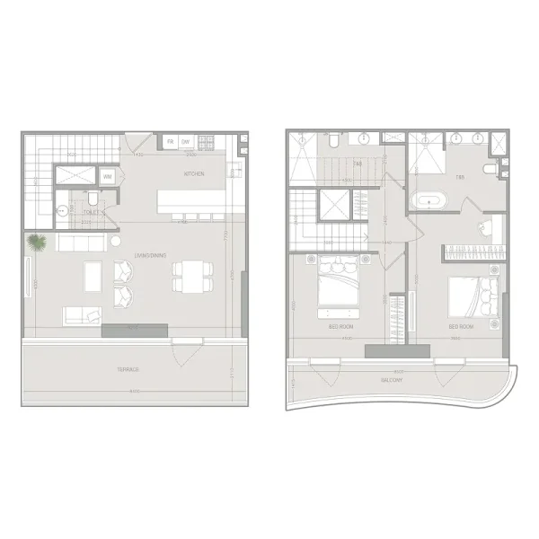 2.0 bedrooms duplex - A1LA Residence