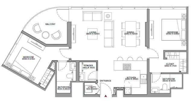 2.0 bedrooms apartments - Beach Residences at Siniya Island