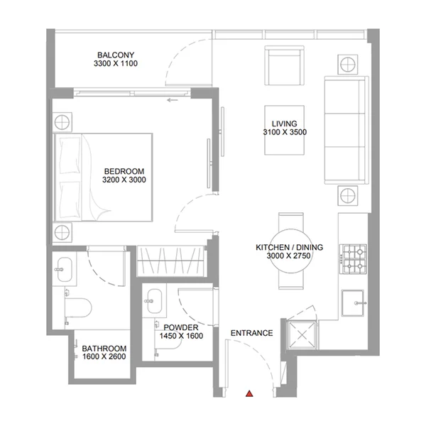 1 bedroom Apartments -  Bayfront Marina Residences