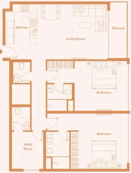 2.0 bedrooms apartments - Luma Park Views