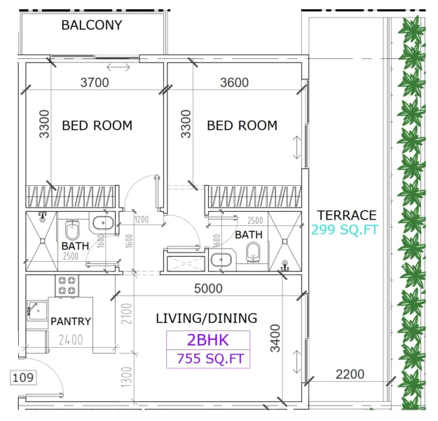 2.0 bedrooms apartments - Canterbury Waterfront