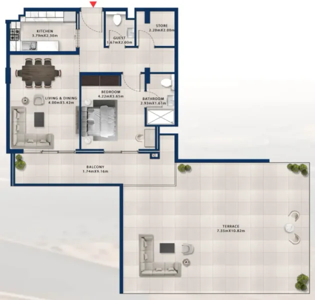1.0 bedroom apartments - Asayel Apartments at MJL