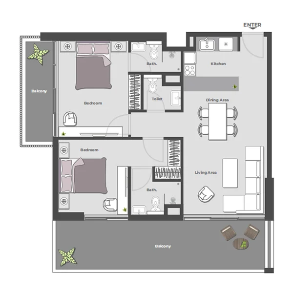 2 bedroom Apartments - Arib Collection
