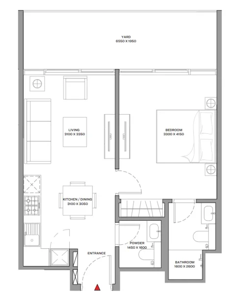1.0 bedroom apartments - Beach Residences at Siniya Island