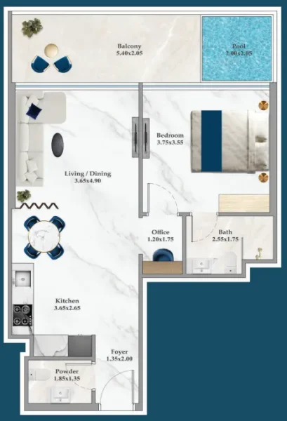 1.0 bedroom apartments - Timez