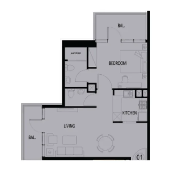 1.0 bedroom apartments - Elbrus