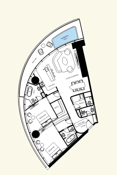 2.0 bedrooms apartments - Mercedes-Benz Places by Binghatti