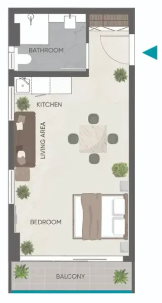 0.0 bedroom apartments - Eden Golf Views 1