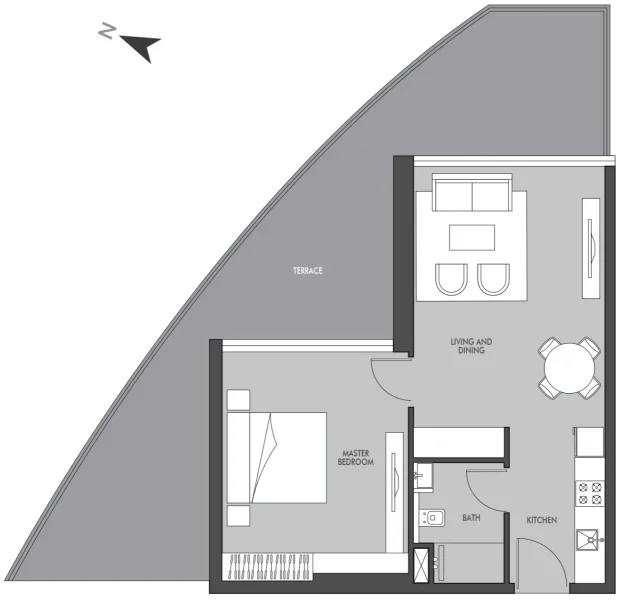 1.0 bedroom apartments - Golf Place