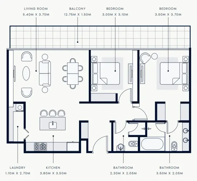 2.0 bedrooms apartments - Riviera Rêve