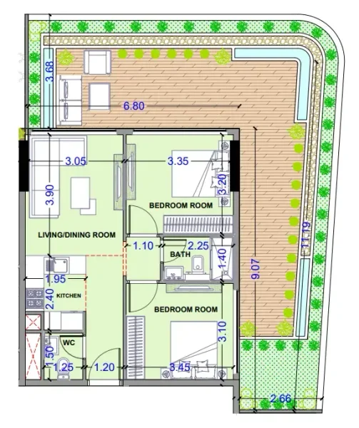 2.0 bedrooms apartments - Celesto 3