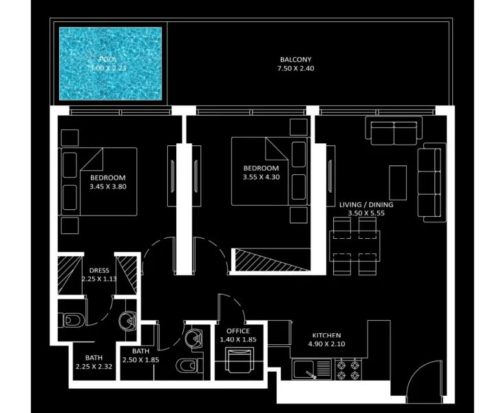 2.0 bedrooms apartments - Diamondz