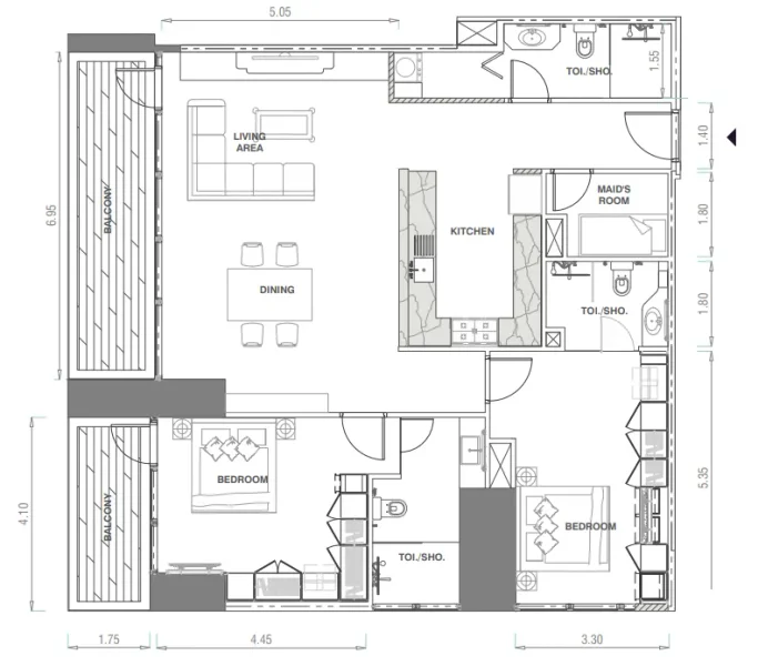 2.0 bedrooms apartments - MBL Signature