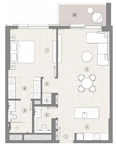 1.0 bedroom apartments - Tara Park