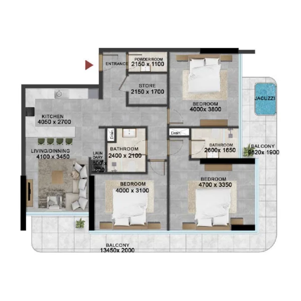 3 bedroom Apartments - Vivanti Residences by Meteora