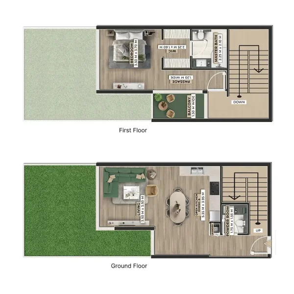 1.0 bedroom townhouse - Firoza