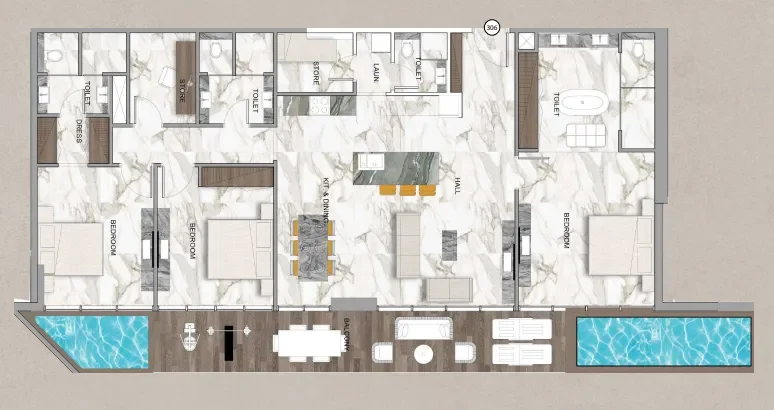 3.0 bedrooms apartments - Sky Vista