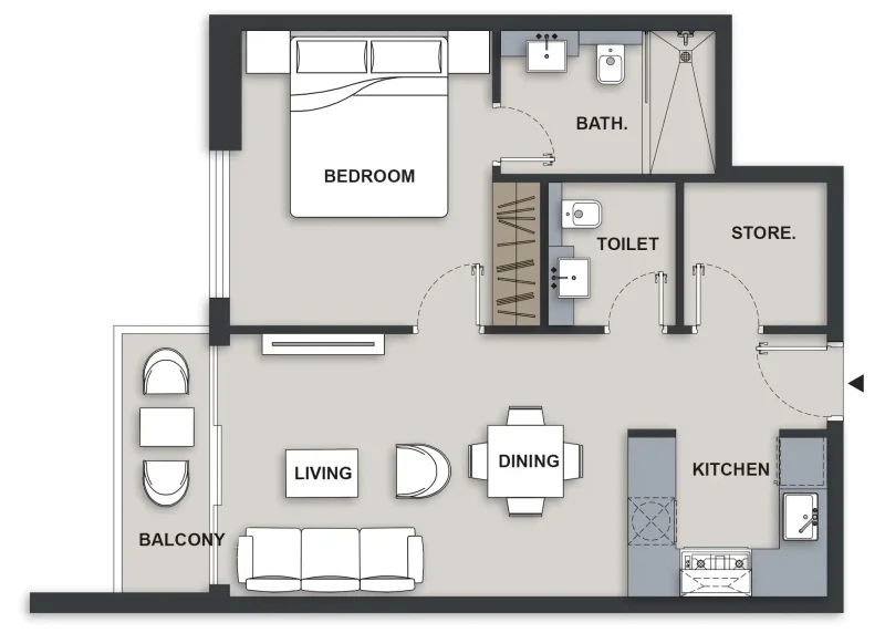 1.5 bedrooms apartments - Maison Elysee III