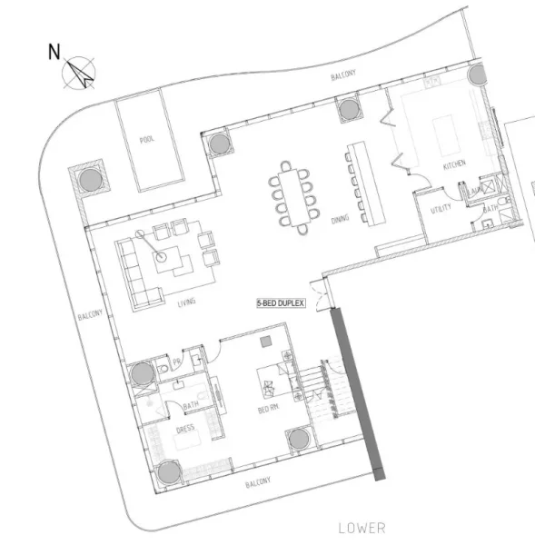 5.0 bedrooms apartments - Damac Bay 2