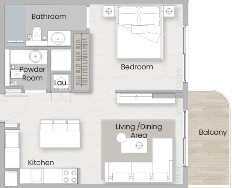 1.0 bedroom apartments - One Beverly