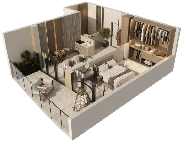 1.0 bedroom apartments - Rogantini Swiss Village