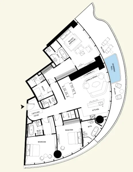 3.0 bedrooms apartments - Mercedes-Benz Places by Binghatti