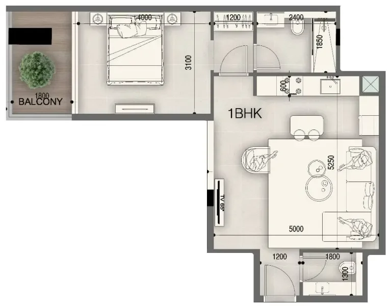 1.0 bedroom apartments - Peace Avenue