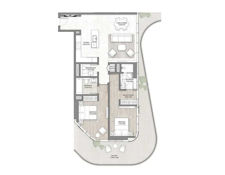 2.0 bedrooms apartments - DG1 Living