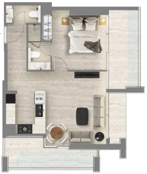 1.0 bedroom apartments - Santorini Residences by Loutraki