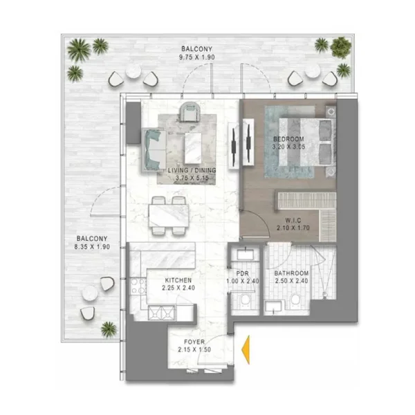 0.0 bedroom apartments - Damac Safa Gate