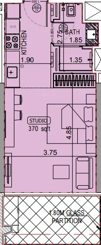 0.0 bedroom apartments - Binghatti Starlight