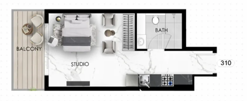 0.0 bedroom apartments - The Eighty Three