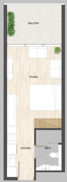 0.0 bedroom apartments - Barari Palace