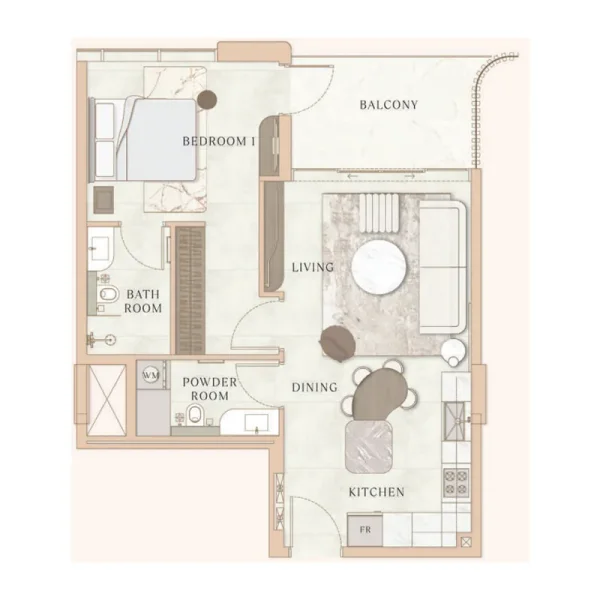 1.0 bedroom apartments - La Vue by MAAIA