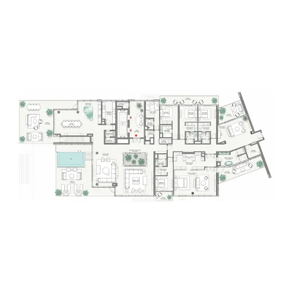 5.0 bedrooms penthouse - Palm Central Private Residences
